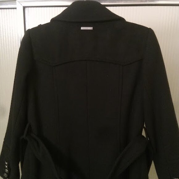 VINCE CAMUTO | Double Breasted Wool Blend Belted Heavy Trench Coat Winter Jacket - Picture 10 of 16